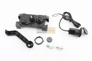 Держатель телефона на руль с черным рисунком, крепление под зеркало + USB зарядка (миним. размер телефона 60*124мм, макс. размер