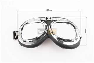 Очки "РЕТРО", черно-серебристые (зеркальное стекло), MT-006