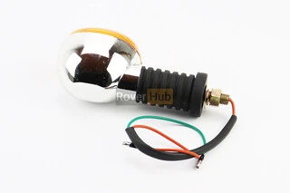 Поворот "ОВАЛ" большой хром., длинная ножка, тёмно-оранжевое стекло