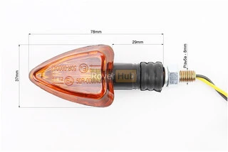 Поворот "стрела" черный (оранжевое стекло), пара 5513