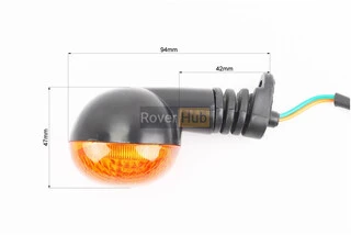 Поворот круглый "малый" (оранжевое стекло) на резиновой ножке, тип 1