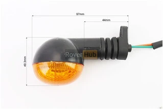 Поворот круглый "малый" (оранжевое стекло) на резиновой ножке, тип 2