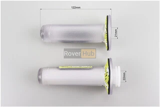 Рукоятка руля лев./пр. к-кт силикон прозрачный, желтые