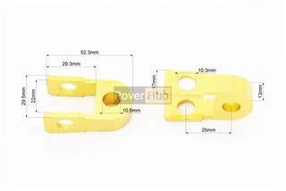 Удлинитель заднего амортизатора 25мм к-кт 2шт, желтый