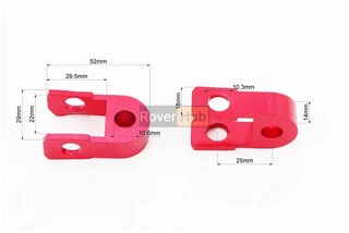 Удлинитель заднего амортизатора 25мм к-кт 2шт, красный