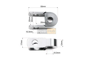 Удлинитель заднего амортизатора 25мм к-кт 2шт, черный