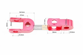 Удлинитель заднего амортизатора 27мм к-кт 2шт, красный