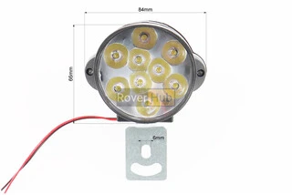 Фара дополнительная светодиодная влагозащитная - 9 LED с креплением "капля"  66*68мм