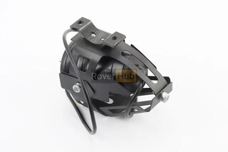 Фара дополнительная светодиодная влагозащитная - LED линза с ободком "ангельский глаз" в металлическом корпусе, с креплением на