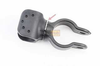 УЦІНКА Кріплення ліхтаря на кермо велосипеда, регульоване, пластмасове, чорне JY-ZJ004 (не до кінця заклепано з'єднання)