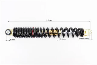 Амортизатор задний GY6/Honda - 310мм*d41мм (втулка 10мм / вилка 8мм), черный