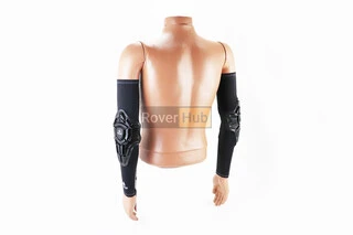 Налокотники защитные (пластик) с черным солнце защитным рукавом к-кт 2шт, Чёрные