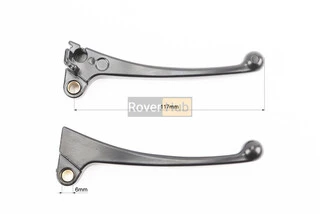 Важелі керма лівий, правий к-кт 2шт (барабан. гальмо) Honda DIO, чорні