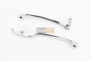 Рычаги руля левый, правый к-кт 2шт (под диск./барабан. тормоз) Honda AF20 "хром", тип 2