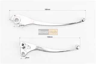Важелі керма лівий, правий к-кт 2шт (під диск. / барабан. гальмо) Honda DIO AF35 "хром"