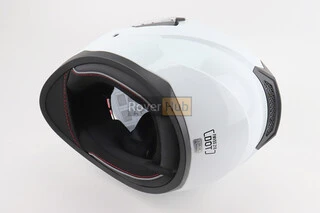 Шолом інтеграл, закритий (сертифікація DOT)+відкидні окуляри BLD-M67 L (59-60см), БІЛИЙ глянець