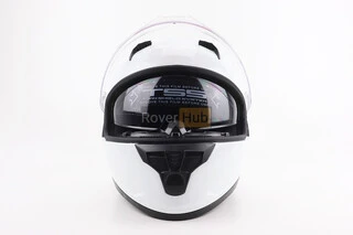 Шолом інтеграл, закритий (сертифікація DOT)+відкидні окуляри BLD-M67 L (59-60см), БІЛИЙ глянець