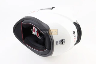 Шолом інтеграл, закритий (сертифікація DOT)+відкидні окуляри BLD-M67 М (57-58см), БІЛИЙ глянець