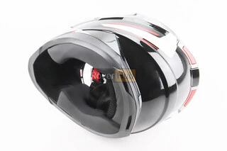 Шлем интеграл, закрытый BLD-M62 М (57-58см), ЧЕРНЫЙ/БЕЛО-КРАСНЫЙ