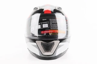 Шлем интеграл, закрытый BLD-M62 М (57-58см), ЧЕРНЫЙ/БЕЛО-КРАСНЫЙ