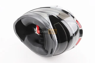 Шлем интеграл, закрытый BLD-M62 S (55-56см), ЧЕРНЫЙ/БЕЛО-СЕРЫЙ