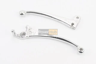 Важелі керма лівий, правий к-кт 2шт (під диск. / барабан. гальмо) Suzuki AD50 "хром"