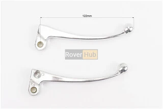 Важелі керма лівий, правий к-кт 2шт (під диск. / барабан. гальмо) Suzuki AD50 "хром"