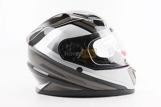 Шлем интеграл, закрытый BLD-M62 М (57-58см), ЧЕРНЫЙ/БЕЛО-СЕРЫЙ