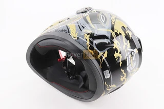 Шлем интеграл, закрытый BLD-М65 М (57-58см), ЧЕРНЫЙ/ЗОЛОТИСТО-СЕРЫЙ "Totem"
