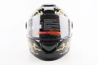 Шлем интеграл, закрытый BLD-М65 М (57-58см), ЧЕРНЫЙ/ЗОЛОТИСТО-СЕРЫЙ "Totem"