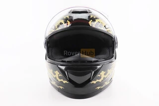 Шлем интеграл, закрытый BLD-М65 М (57-58см), ЧЕРНЫЙ/ЗОЛОТИСТО-СЕРЫЙ "Totem"