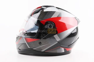 Шлем интеграл, закрытый (сертификация DOT)+откидные очки BLD-M67 М (57-58см), ЧЕРНЫЙ/КРАСНО-СЕРЫЙ