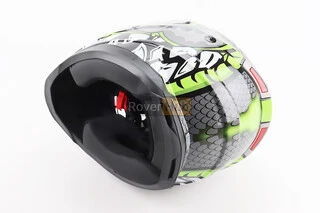 Шлем интеграл, закрытый BLD-M62 М (57-58см), СЕРЫЙ/НЕОНОВО-ЗЕЛЕНЫЙ "T-Rex"