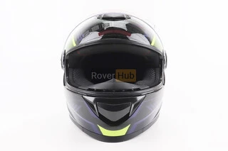 Шлем интеграл, закрытый BLD-М65 L (59-60см), ЧЕРНЫЙ/НЕОНОВО-ЖЕЛТО-СИНИЙ