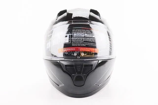 Шлем интеграл, закрытый (сертификация DOT)+откидные очки BLD-M67 L (59-60см), ЧЕРНЫЙ глянец