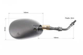 Дзеркала к-кт "КРАПЛЯ"чорні, м8