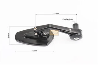 Дзеркала к-кт "ПРИЗМА" SPORT, чорний (кріплення в торець керма під заглушки)