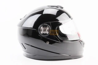 Шлем интеграл, закрытый BLD-М65 М (57-58см), ЧЕРНЫЙ глянец