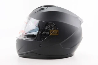 Шолом інтеграл, закритий (сертифікація DOT)+відкидні окуляри BLD-M67 L (59-60см), ЧОРНИЙ матовий