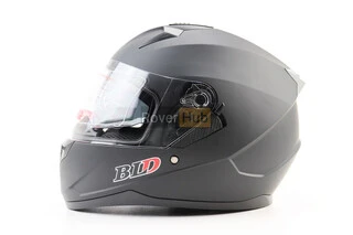 Шлем интеграл, закрытый (сертификация DOT)+откидные очки BLD-M67 М (57-58см), ЧЕРНЫЙ матовый