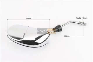 Дзеркала к-кт DIO- хром "краплі", м10