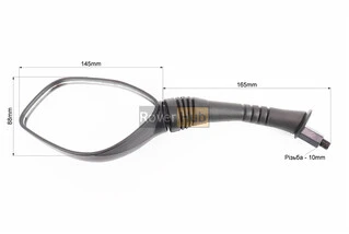 Дзеркала к-кт DIO- чорні "Lux краплі", м10 "довга ніжка в чохлі гумовому" (ССС - знак якості)