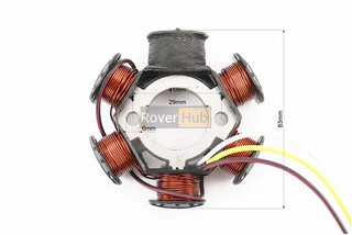 Статор магнето (генератора) Honda LEAD-90 (6 катушек разъем "мама 3+1")