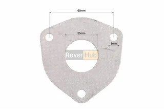 Прокладка глушника велика на 3 болти (коліно-глушник) 35mm