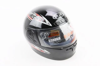 Шолом інтеграл, закритий з коміром, ЧОРНИЙ з малюнком (незначні відмінності малюнків, можливі дефекти фарбування)