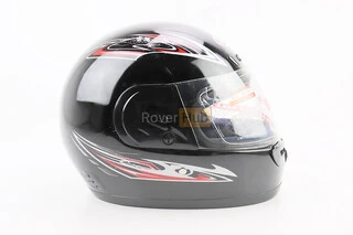 Шолом інтеграл, закритий з коміром, ЧОРНИЙ з малюнком (незначні відмінності малюнків, можливі дефекти фарбування)