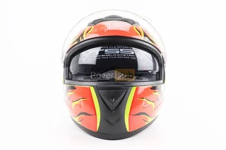 Шолом інтеграл, закритий+окуляри BLD-М61 S (55-56см), ЖОВТО-ПОМАРАНЧЕВИЙ "Buffalo"