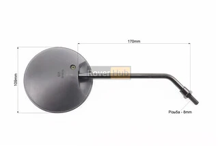 Дзеркала к-кт Круглі-чорні "Delta", м8