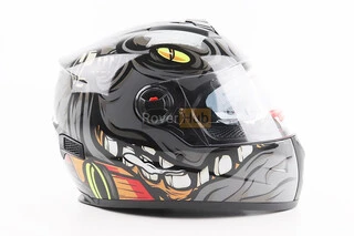 Шолом інтеграл, закритий+окуляри BLD-М61 S (55-56см), ЧОРНО-СІРИЙ "Buffalo"