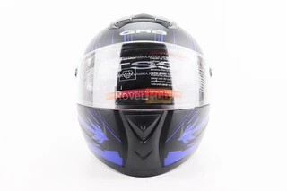 Шлем интеграл, закрытый (сертификация DOT)+откидные очки BLD-M61 M (57-58см), ЧЕРНО-СИНИЙ (флюоресцентный)